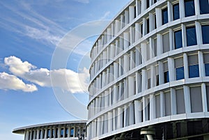 Modern building. Modern office building with facade of glass