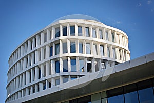 Modern building. Modern office building with facade of glass