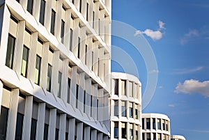 Modern building. Modern office building with facade of glass