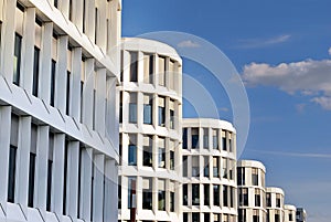 Modern building. Modern office building with facade of glass