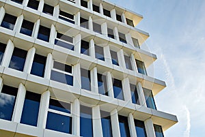 Modern building. Modern office building with facade of glass