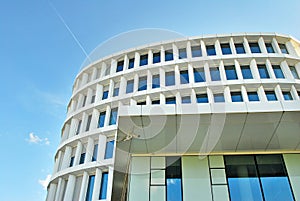 Modern building. Modern office building with facade of glass