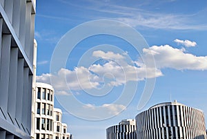 Modern building. Modern office building with facade of glass