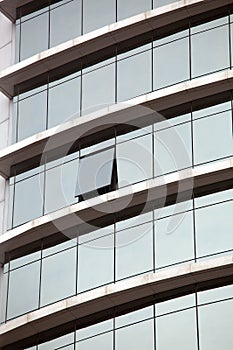 Modern building. Modern office building with facade of glass