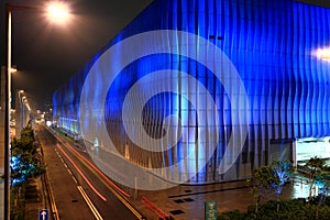 Modern building at night