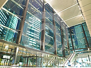 Modern building at night