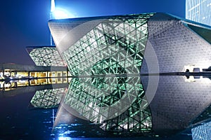 Guangzhou Opera House modern building night view China
