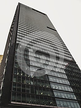 Modern building. Modern office building with facade of glass