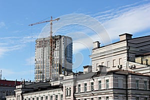 Modern building in the old town