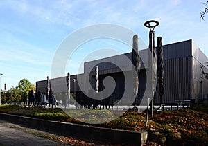 Modern Building in Park in the Town Bad Bevensen, Lower Saxony