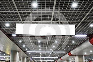 Modern building roof and Blank sign board