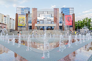 The modern building of the Saratov academic theater of the young spectator