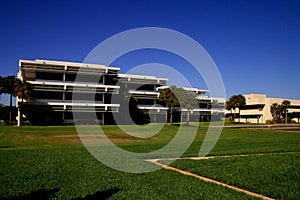 Modern building on school campus