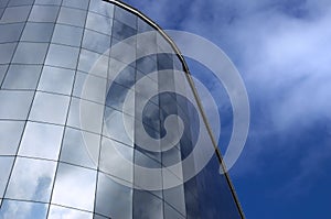 Modern building and sky reflection