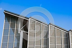 Modern building structure and steel roof ,Aluminium Habitat Vertical Stripe