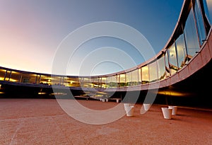 Modern Building at sunset