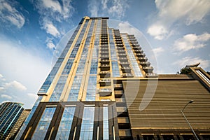 Modern building, in Uptown Charlotte, North Carolina.