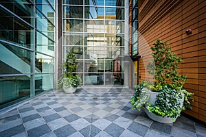 Modern building in Uptown Charlotte, North Carolina.