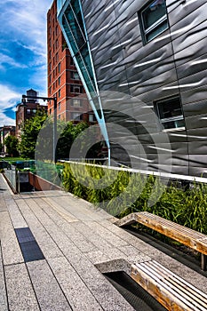 Modern buildings along the High Line in Manhattan, New York.