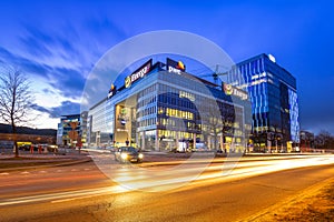 Modern buildings architecture of Olivia Business Centre in Gdansk