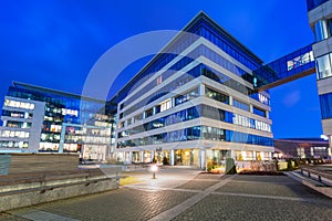 Modern buildings architecture of Olivia Business Centre in Gdansk