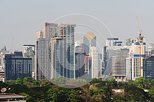 Modern buildings, business district in Bangkok city, Thailand