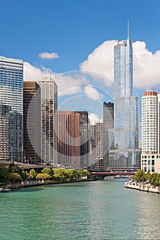 Modern buildings in the Chicago Loop. photo