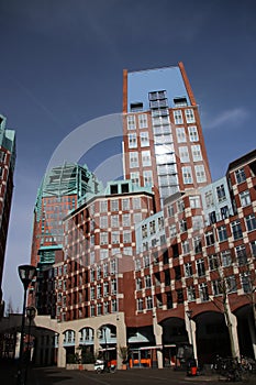 Modern buildings in the city centre of The Hauge, all buildings