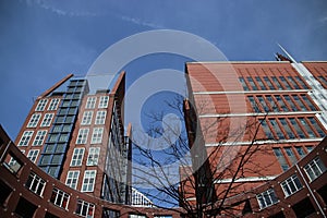 Modern buildings in the city centre of The Hauge, all buildings