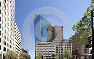 Modern buildings in downtown Fort Worth TX photo