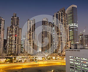 Modern buildings in Dubai city