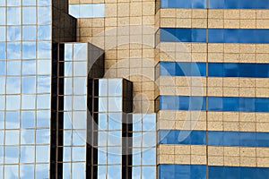 Modern buildings. Effect geometric background. External facade