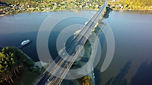 Modern buildings with empty road under blue sky