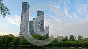 Modern buildings in Etobicoke near Toronto