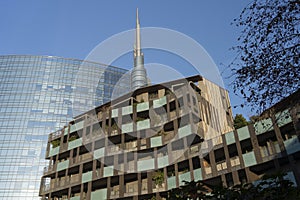 Modern buildings of Gae Aulenti square in Milan, Italy photo