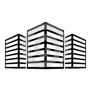 Modern buildings icon