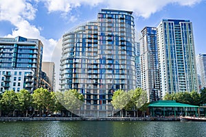 Modern buildings in London photo