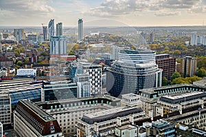 Modern buildings in London, UK