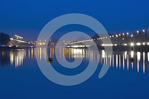Modern buildings at night , cityscene
