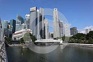 Singapore general city view with water