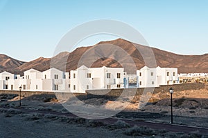 Modern buildings at Playa Blanca, Lanzarote, Canary Islands photo