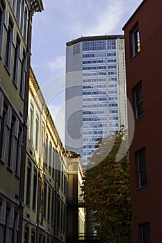 Modern buildings at Porta Nuova in Milan: Grattacielo Pirelli