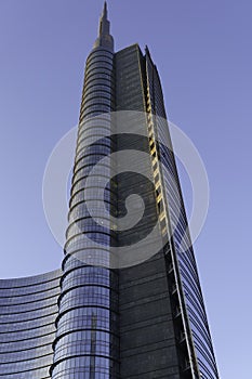 Modern buildings at Porta Nuova in Milan: Unicredit Tower photo