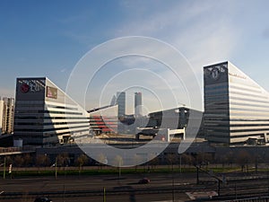 Modern buildings at Portello Park in Milan, Italy