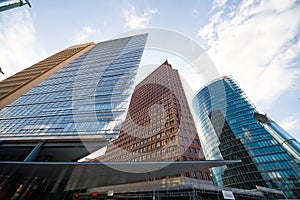 Modern buildings at potsdamer platz in Berlin photo