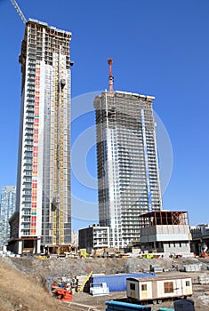 Modern Buildings Under Construction