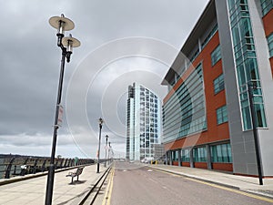 Modern buildings by the waterfront