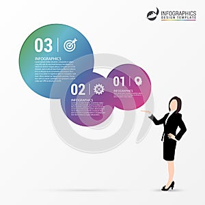 Modern business bubble speech template style. Vector