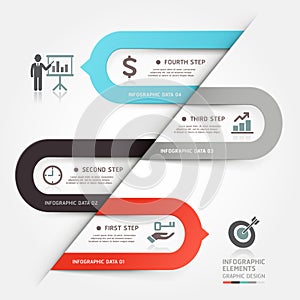 Modern business bubble speech template style.