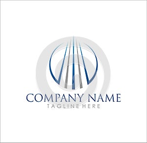 Modern business building company logo design